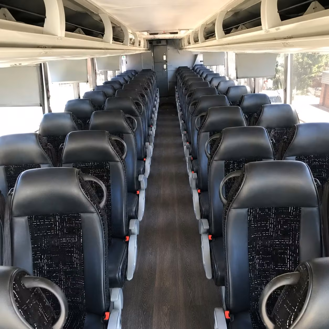 new haven charter bus rental interior